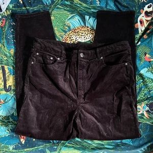 H&M Black Corduroy Skinny Jeans size 16